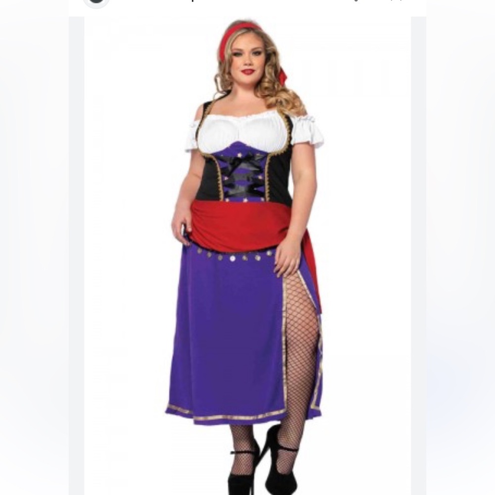 Leg Avenue Gypsy Costume with Red and Blue Details